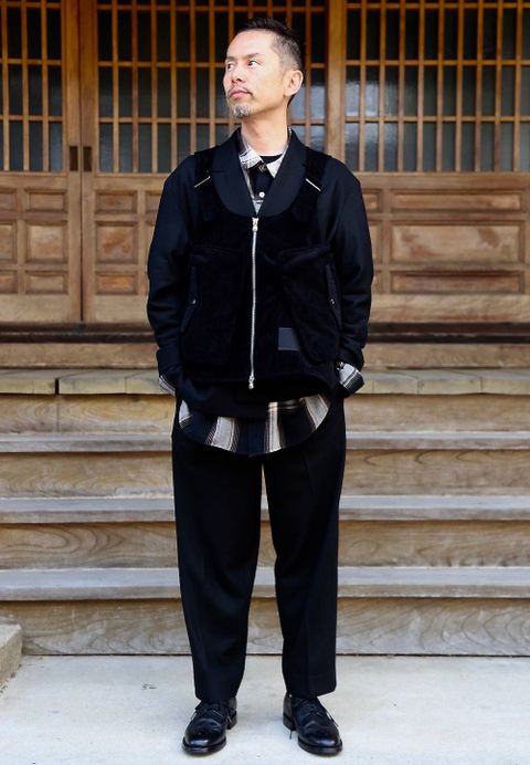 YOKE LOOSE DOUBLE-BREASTED JACKET & TROUSESスタイル.2019.9.10.