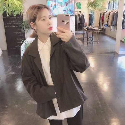 YOKE WIDE SHORT JACKET"BROWN"スタイル2019.9.15.
