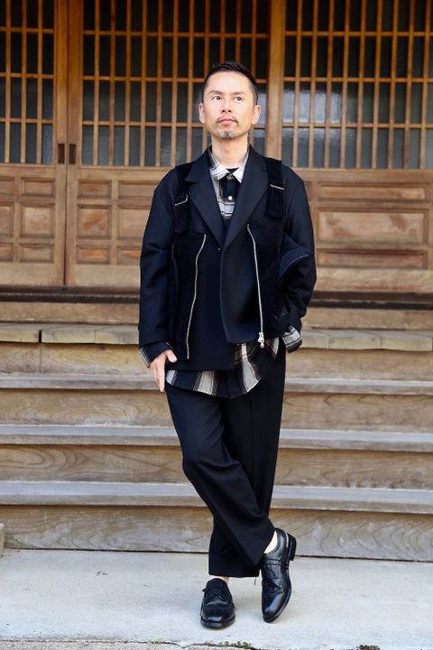 YOKE LOOSE DOUBLE-BREASTED JACKET & TROUSESスタイル.2019.9.10.