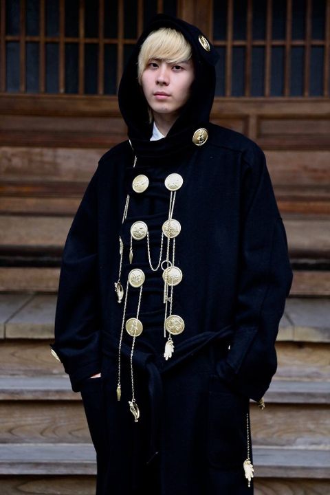 Yohji Yamamoto W-メルトンデカ釦コートスタイル2019.10.23.