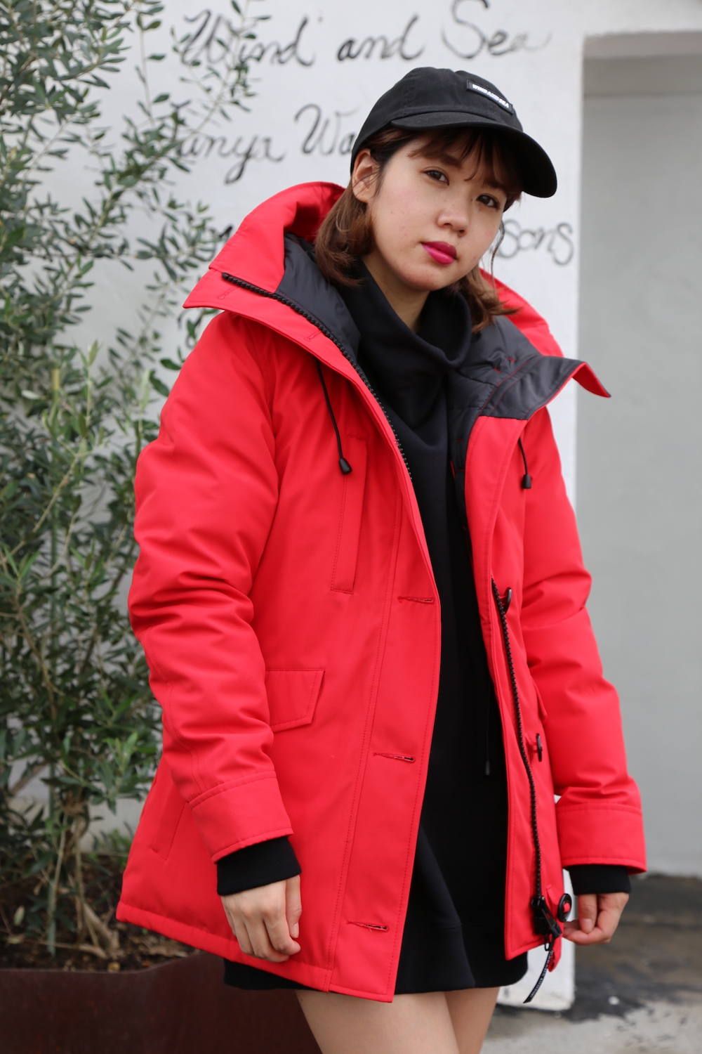 CANADA GOOSE◇RIDEAU PARKA/ダウンジャケット/XS/ポリエステル/BLK