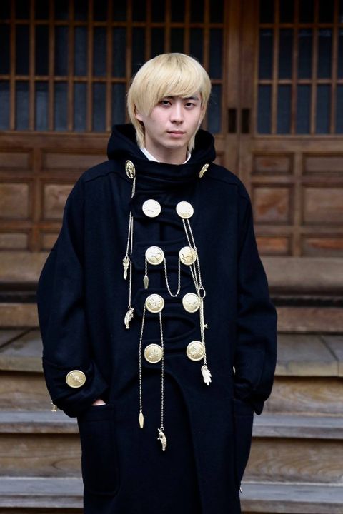 Yohji Yamamoto W-メルトンデカ釦コートスタイル2019.10.23.