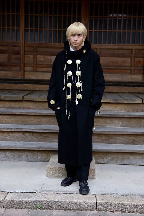 Yohji Yamamoto W-メルトンデカ釦コートスタイル2019.10.23.