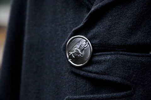 Yohji Yamamoto メルトンデカ黒釦ヘチマコートスタイル2019.10.23.