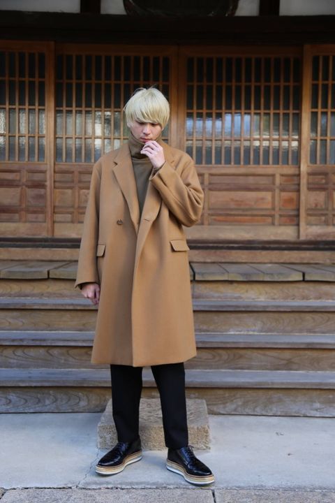 LOOPWHEELER FOR Graphpaper HIGH NECK SWEAT"KHAKI"スタイル.2019.10.15.