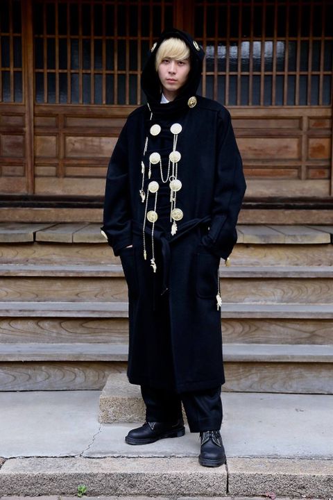 Yohji Yamamoto W-メルトンデカ釦コートスタイル2019.10.23.