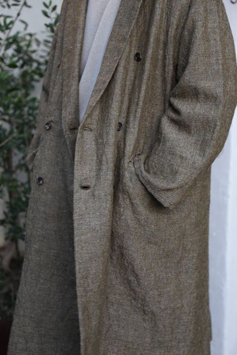 Graphpaper Tweed Kibata Coat"LEAF"Style.2019.10.16.