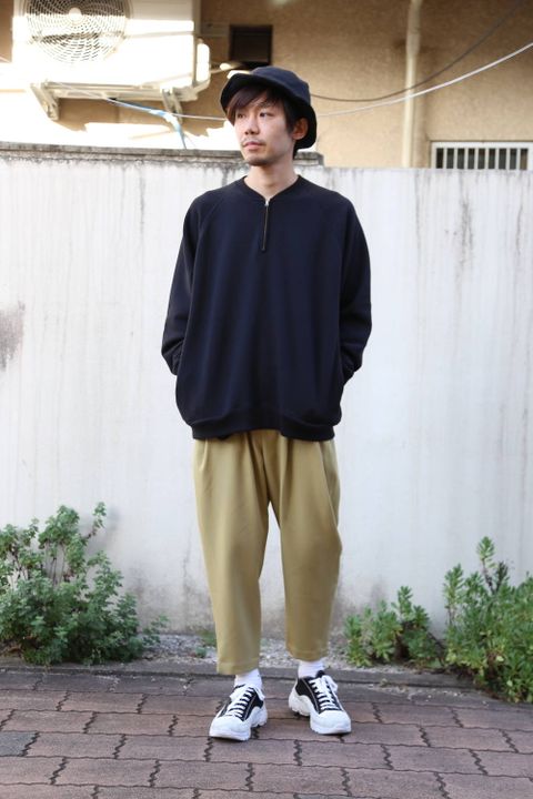 LOOPWHEELER for Graphpaper Half Zip Sweat"BLACK"スタイル.2019.10.14.