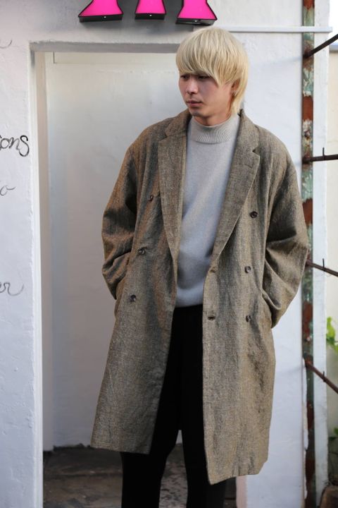 Graphpaper Tweed Kibata Coat"LEAF"Style.2019.10.16.