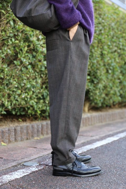 Dulcamara よそいきオーバータックパンツCHECKスタイル2019.10.4.
