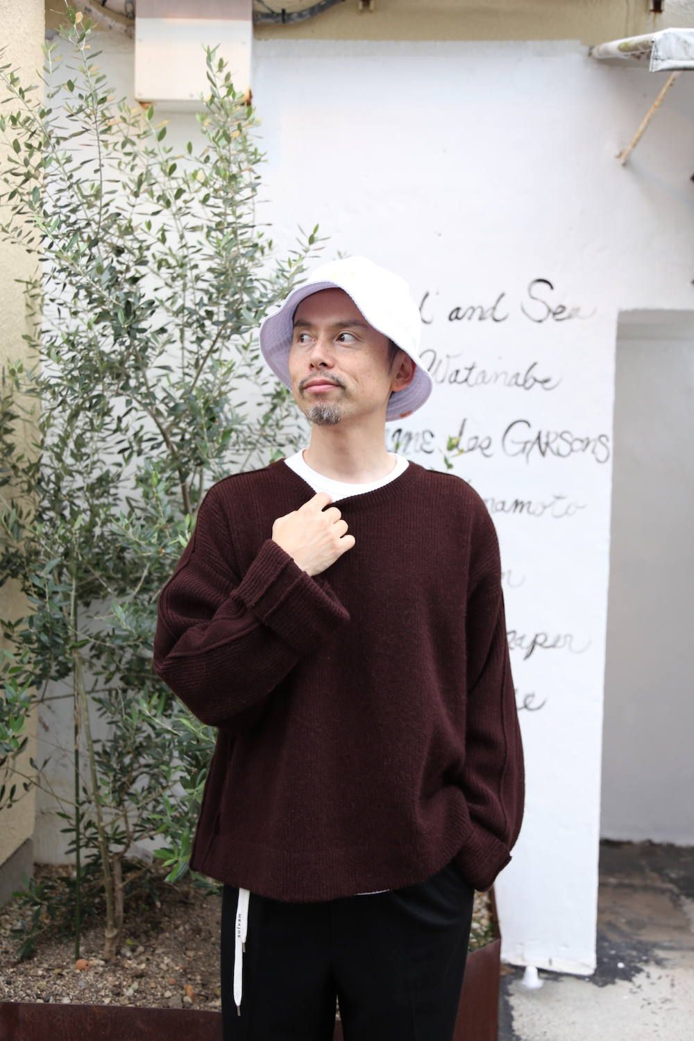 YOKE 19AW 7G ALPACA WOOL ブラウン　sサイズ