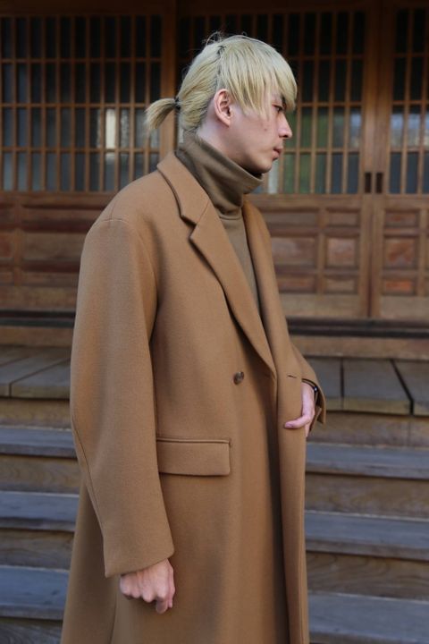 LOOPWHEELER FOR Graphpaper HIGH NECK SWEAT"KHAKI"スタイル.2019.10.15.