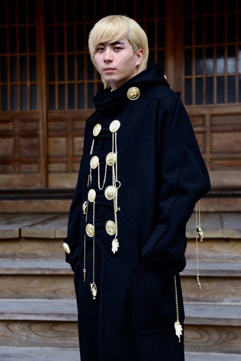 Yohji Yamamoto W-メルトンデカ釦コートスタイル2019.10.23.