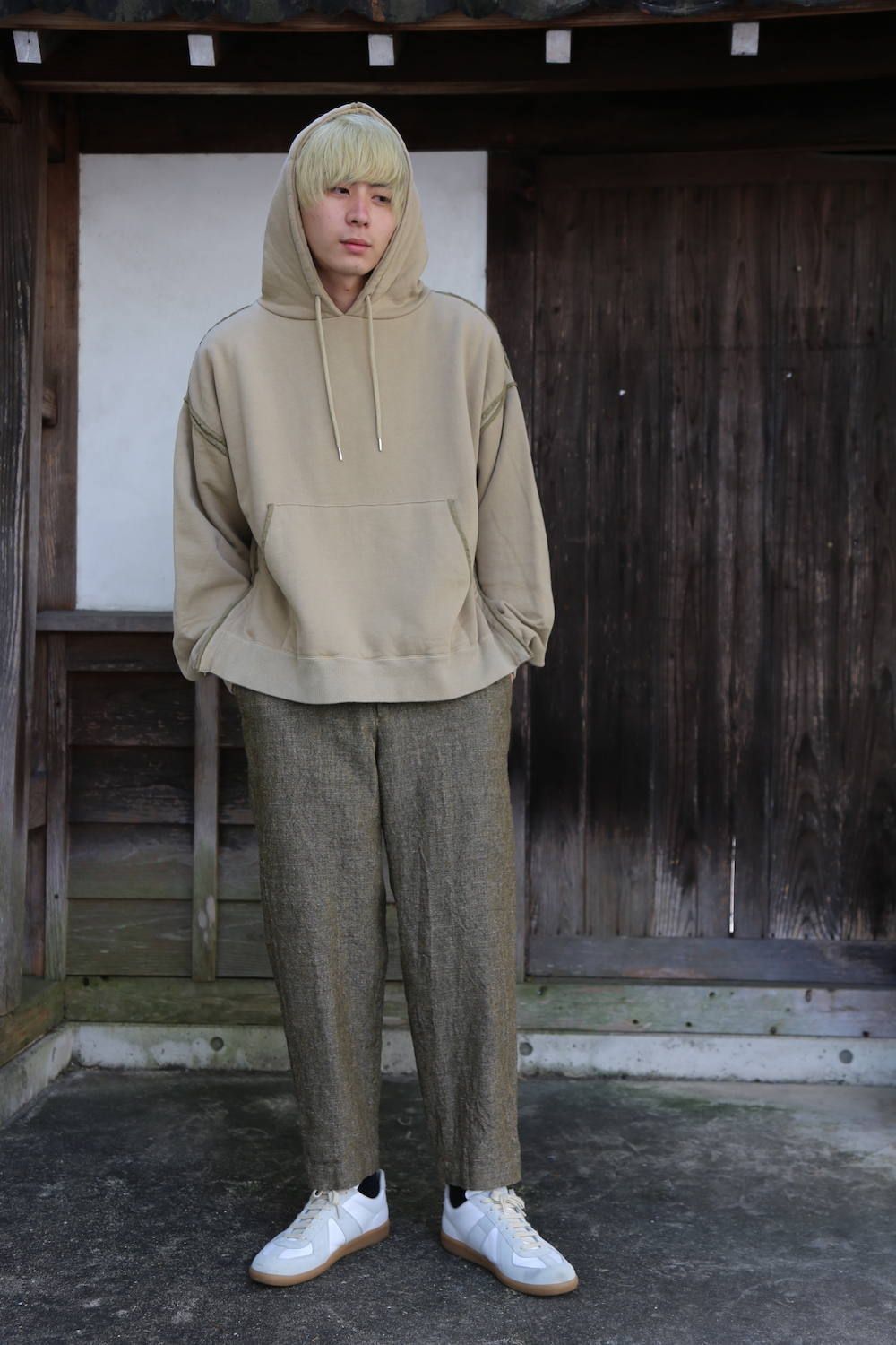 yoke 19AW PIPING WIDE PARKA・OLIVE