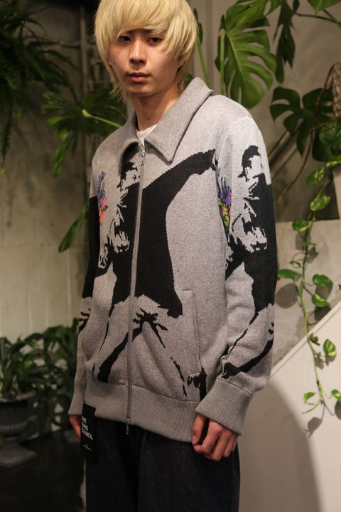KNIT GANG COUNCIL ″BRANDALISM″ KNIT BLOUSON ″FLOWER BOMBER″スタイル.2019.10.19