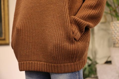 Dulcamara ローゲージダブルニット″BROWN″スタイル.2019.10.18.