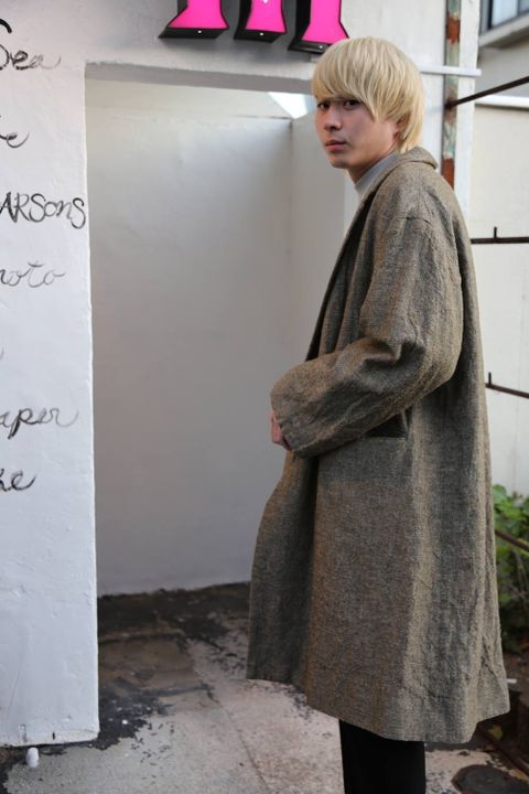 Graphpaper Tweed Kibata Coat"LEAF"Style.2019.10.16.