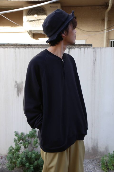 LOOPWHEELER for Graphpaper Half Zip Sweat"BLACK"スタイル.2019.10.14.