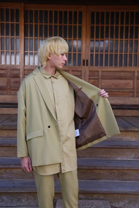 Dulcamara よそいきスリムテーパードパンツ"SAND YELLOW"スタイル.2019.10.4.
