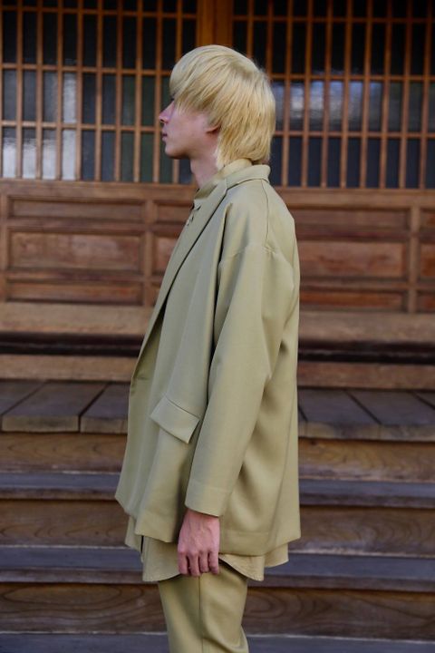 Dulcamara よそいきスリムテーパードパンツ"SAND YELLOW"スタイル.2019.10.4.