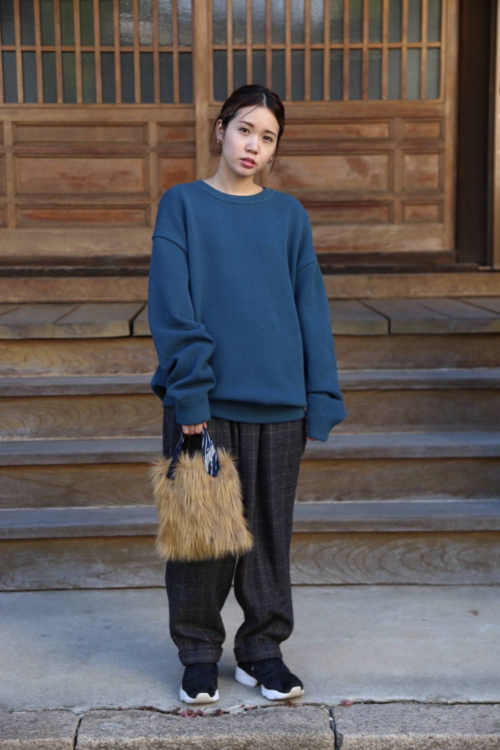 Moss Stitch L/S Sweat ブラック サイズ1-