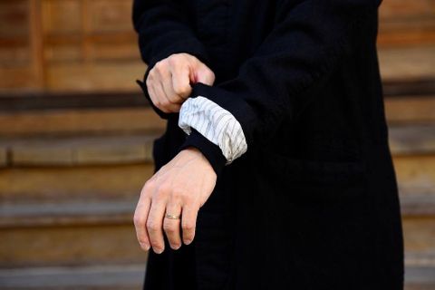 COMME des GARCONS HOMME ウールサージコートスタイル2019.10.14.
