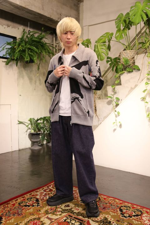 KNIT GANG COUNCIL ″BRANDALISM″ KNIT BLOUSON ″FLOWER BOMBER″スタイル.2019.10.19