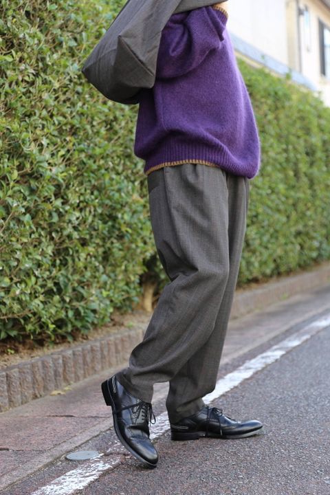 Dulcamara よそいきオーバータックパンツCHECKスタイル2019.10.4.