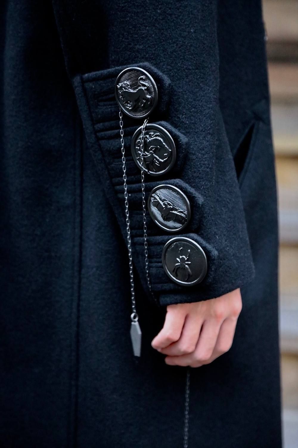Yohji Yamamoto メルトンデカ黒釦ヘチマコートスタイル2019.10.23.