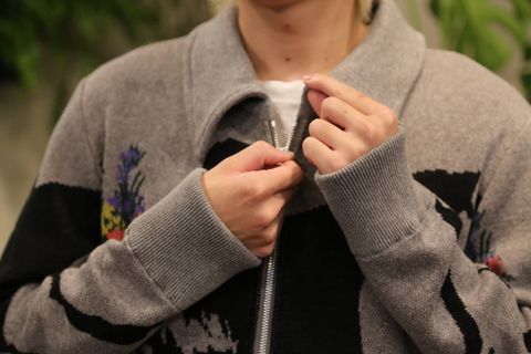 KNIT GANG COUNCIL ″BRANDALISM″ KNIT BLOUSON ″FLOWER BOMBER″スタイル.2019.10.19
