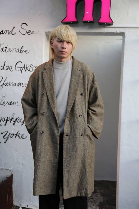 Graphpaper Tweed Kibata Coat"LEAF"Style.2019.10.16.
