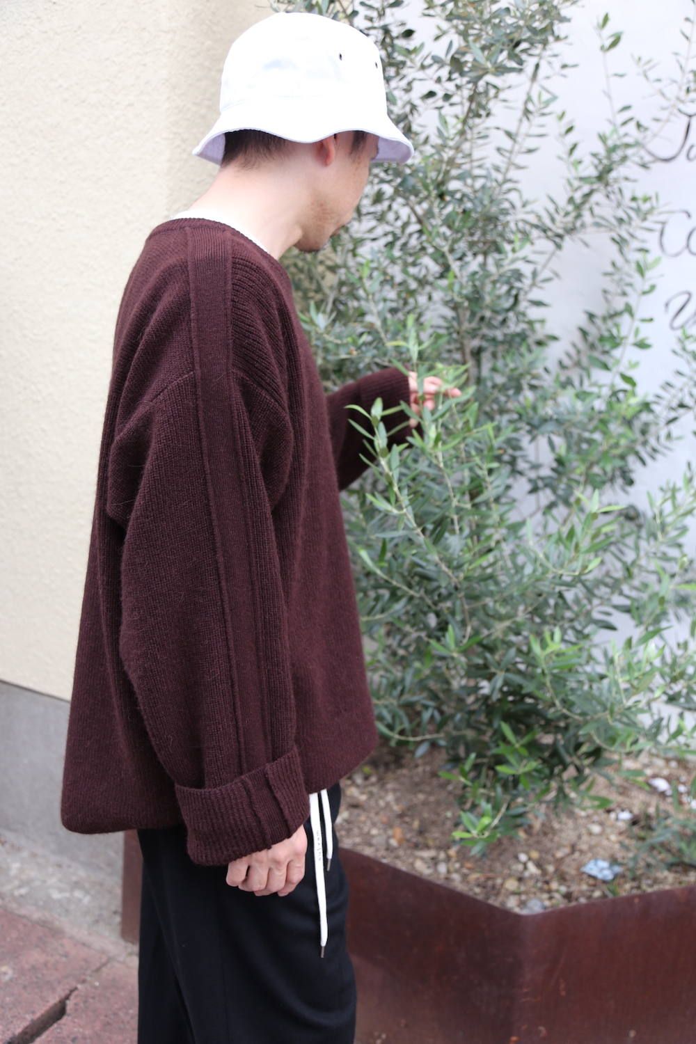 yoke 19AW 7G ALPACA WOOL KNIT BROWN - ニット/セーター