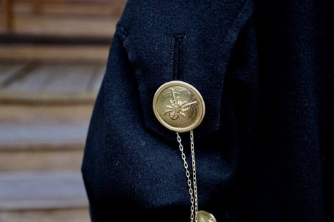 Yohji Yamamoto W-メルトンデカ釦コートスタイル2019.10.23.