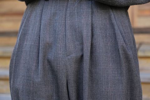 Dulcamara よそいきオーバータックパンツCHECKスタイル2019.10.5.
