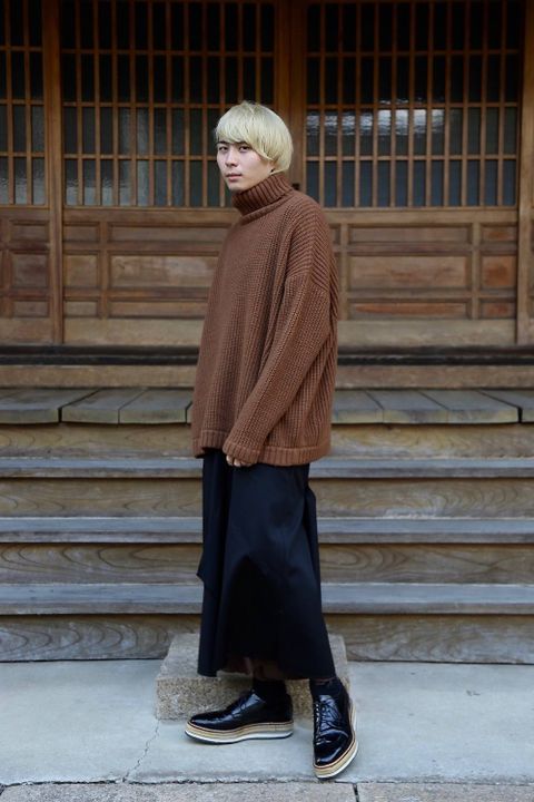 sulvam レイヤードスカートパンツスタイル2019.10.26.
