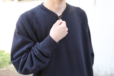 LOOPWHEELER for Graphpaper Half Zip Sweat"BLACK"スタイル.2019.10.14.