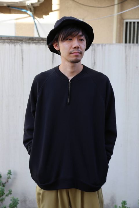LOOPWHEELER for Graphpaper Half Zip Sweat"BLACK"スタイル.2019.10.14.