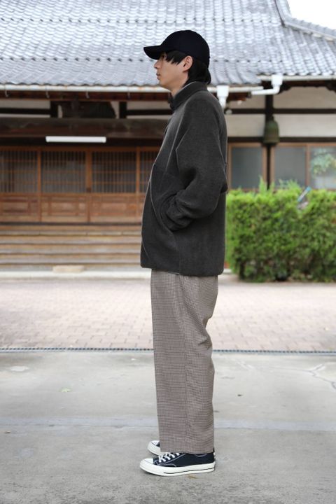 Graphpaper Wool Boa Hi-Neck Full Open Blouson"GRAY" スタイル2019.10.21.