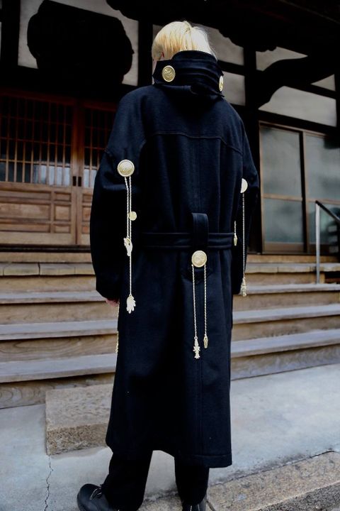 Yohji Yamamoto W-メルトンデカ釦コートスタイル2019.10.23.