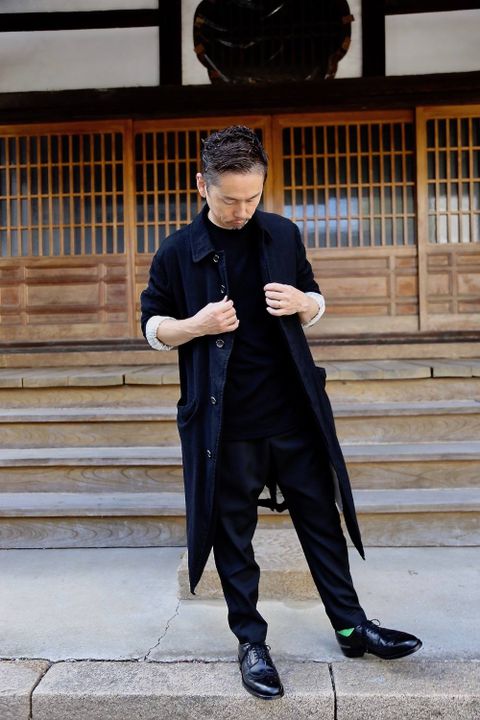 COMME des GARCONS HOMME ウールサージコートスタイル2019.10.14.