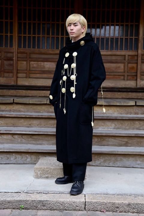 Yohji Yamamoto W-メルトンデカ釦コートスタイル2019.10.23.