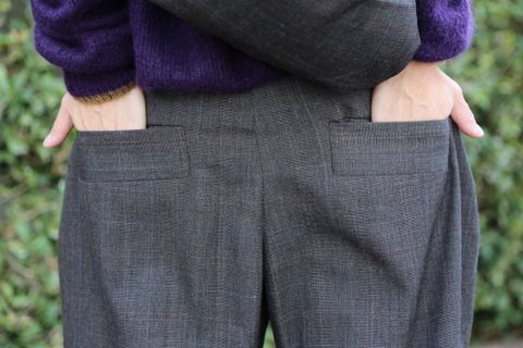 Dulcamara よそいきオーバータックパンツCHECKスタイル2019.10.4.