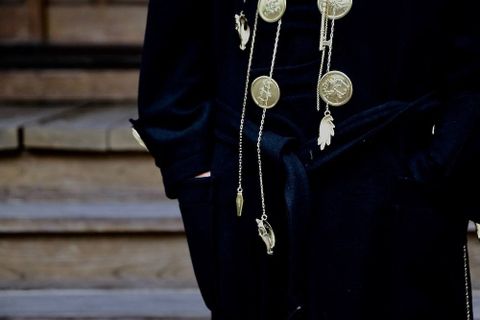 Yohji Yamamoto W-メルトンデカ釦コートスタイル2019.10.23.