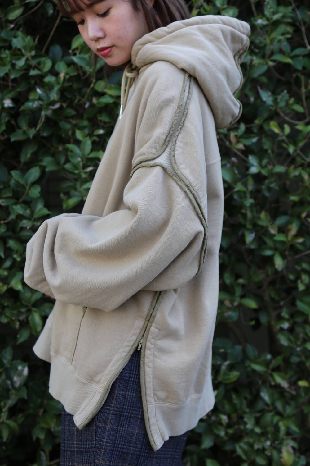 yoke 19AW PIPING WIDE PARKA・OLIVE