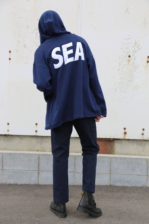 WIND AND SEA SEA BIG ZIP HOODIE"NAVY"(WDS-19A-SW-09) スタイル.2019.11.10.