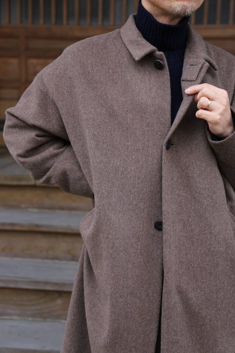Dulcamara ラムビーバーBIGコート"BROWN"スタイル2019.11.26.