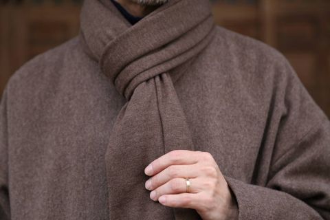 Dulcamara ラムビーバーBIGコート"BROWN"スタイル2019.11.26.