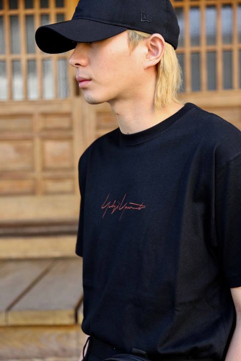 Yohji Yamamotoコットン Tシャツ"BLACK"スタイル2019.11.3.