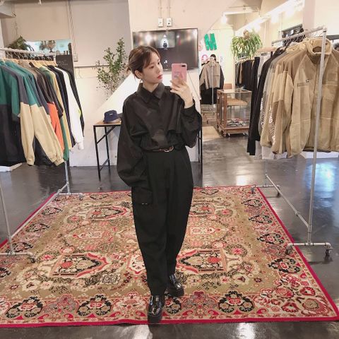 JieDa   TRENCH SHIRT (BLACK) style.2019.11.24