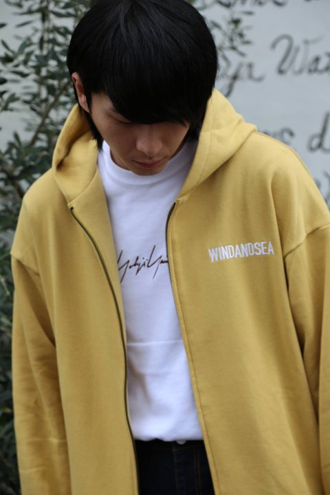WIND AND SEA SEA BIG ZIP HOODIE”YELLOW”(WDS-19A-SW-09) スタイル.2019.11.10.